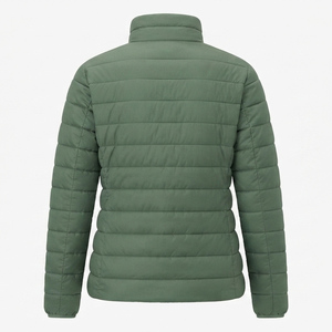 Veste matelassée pour femme à prix bas, nouveau design, manches longues, col montant, en polyester - Product Image 2