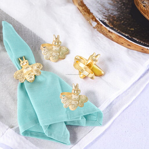 Vente chaude Insecte En Forme D'or Serviette Anneau Papier Cercle Serviette Boucle pour Table Décoration Parties En Gros En Vrac Quantités - Product Image 2