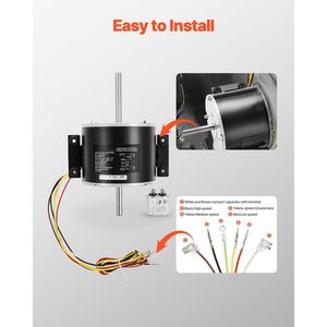 Motore Ventilatore AC RV Compatibile Genteq F48AF70A61 Dometic Brisk Air II 3315332.005 Ricambio per Sistema Dometic Brisk Air II - Product Image 6