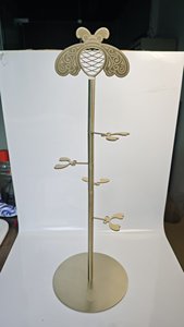 Gold Bee Margarita Beverage <b>Bottle</b> Stand Stainless Steel Cocktail Holder Reusable Bar <b>Rack</b> Standing Type Single American Style - Product Image 4