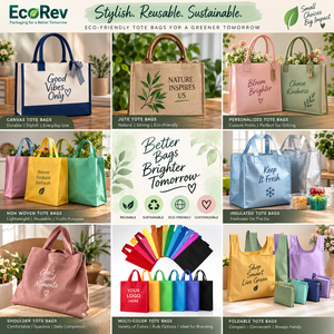 กระเป๋าสะพายผ้าไม่ทอแบบใช้ซ้ำได้ EcoRev ย่อยสลายได้ทางชีวภาพ ให้พลังบวก สร้างความสุข สดใส ดีขึ้นในวันพรุ่งนี้ น้ำหนักเบา ทนทาน - Product Image 6