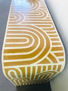Mueble de Almacenamiento Moderno con Incrustaciones de Hueso y Diseño Art Deco, con 3 Cajones y Puertas de Tablero para Sala de Estar - Product Image 3