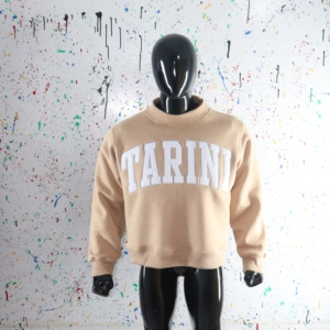Sudadera TARINI con cuello simulado, 450 GSM, nombre personalizado, bordado en aplique, corte holgado, 100% algodón, felpa francesa. - Product Image 2