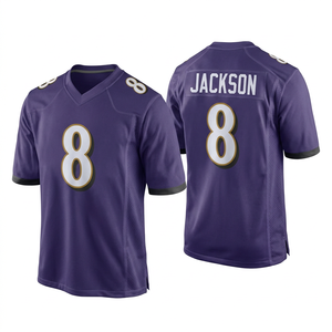 Maillot de football col en V pour homme For Jackson 8 Henry 22, 100 % polyester, séchage rapide, noir et blanc, manches courtes - Product Image 2