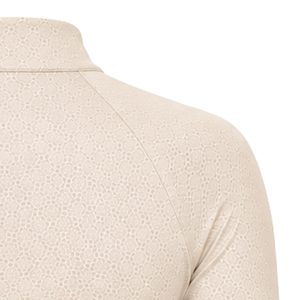 Chemise de base neutre pour l'équitation pour femme, à manches longues, pour l'entraînement équestre, avec quart de zip, extensible, respirante et performante - Product Image 6
