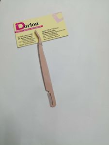 Private Label False Eyelash Tweezers Applicator With Comb Beige Pink Color Eyelash Scissors Custom Logo Eyelashes Beauty <b>Tools</b> - Product Image 4