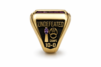 Bague de champion NDFL 2021, bague cocktail moderne en laiton plaqué or avec zircone cubique et pierres rouges, forme bouclier, bijoux pour homme
