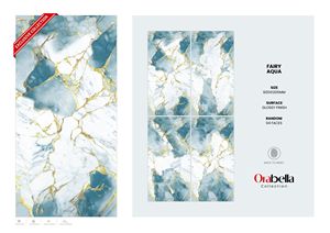 กระเบื้องพอร์ซเลนดีไซน์หรูหรา ขนาด 60x120 ซม. 600x1200 มม. 24x48 นิ้ว ผิวมันเงา ขนาดใหญ่พิเศษ คุณภาพพรีเมียม สำหรับงานตกแต่งหรูหรา - Product Image 4