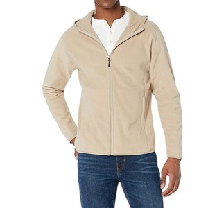 New Model <b>Men's</b> Hooded Fleece Zip-Up Jacket Solid Color Casual Regular Fit Autumn Wear 100% Polyester Breathable Knitted Design - Product Image 2