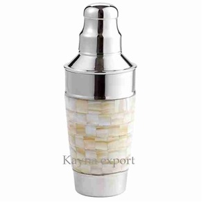 Shaker à cocktails en acier inoxydable de qualité supérieure avec nacre, capacité 500 ml, accessoires de bar, ensemble de préparation de cocktails sans alcool, modèle Kayna Export KY-12012 - Product Image 5