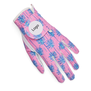 ถุงมือกอล์ฟหนังแกะแท้ Geo Brother Co Cabretta สำหรับผู้ชายและผู้หญิง ดีไซน์แบบ Sublimation ป้องกันการลื่น จับกระชับมือ  สำหรับมือซ้าย  แบบสั่งทำพิเศษ - Product Image 1
