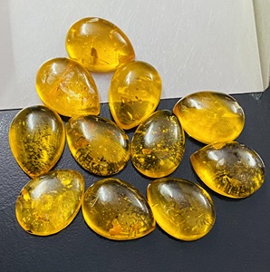 Cabochon en ambre de la Baltique en résine, forme poire, pierre précieuse en vrac pour la fabrication de bijoux, DIY, bague, pendentif, boucles d'oreilles, fournitures artisanales faites à la main - Product Image 3
