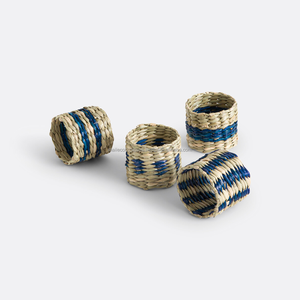 Servilleteros Vintage Seagrass para decoración del banquete de boda tejidos a mano ecológicos duraderos accesorios de mesa de restaurante suministrados - Product Image 1