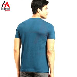 Nouveauté T-shirt pour homme bleu col rond 100% coton respirant séchage rapide écologique décontracté coupe ample haute qualité vente en gros - Product Image 3