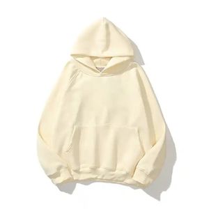 Sudadera con Capucha Unisex Extra Grande, Color Blanco Sólido, Felpa de Algodón, Estilo Casual para Otoño, Diseño con Bolsillos, Corte Holgado 2027 - Product Image 3