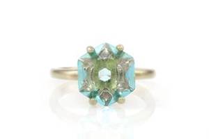 Nuevo Anillo de Plata de Ley 925 con Topacio Azul, Corte Hexagonal Facetado, Anillo de Boda para Mujer, Joyería Fina para Mujer - Product Image 4