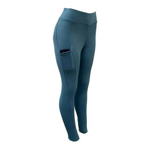 Leggings de yoga mi-longs personnalisés pour femmes, style vintage, décontractés, respirants, légers, sans couture, en tissu polaire épais, sans couture avant, effet froncé - Product Image 3