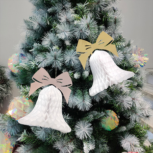 bell shape of paper <b>honeycomb</b> <b>decoration</b> for wedding christmas event - Product Image 1