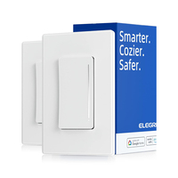 Interruptor de Luz Inteligente Monopolar con Certificación UL de ELEGRP USA, Interruptor de Pared Inteligente Wifi Tuya para el Hogar, Interruptor Táctil con Regulador de Intensidad para Luces LED