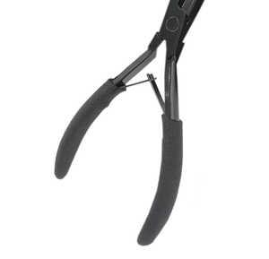 Professional <b>Hair</b> Extension Pliers <b>Tool</b> With Black Handle Stainless Steel <b>Hair</b> Extensions <b>Hair</b> <b>Styling</b> Salon Use - Product Image 2