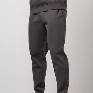 Men's Dark Gray Vintage Acid Wash Sweatpants Elastic Waist Side Pockets Casual Joggers Breathable Midweight Knitted Autumn Wear - Product Image 1