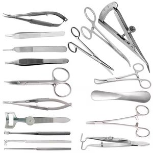 Ensemble d'instruments chirurgicaux mineurs en acier inoxydable : pinces, ciseaux, porte-aiguilles, kit de pansement, instruments médicaux et chirurgicaux - Product Image 4