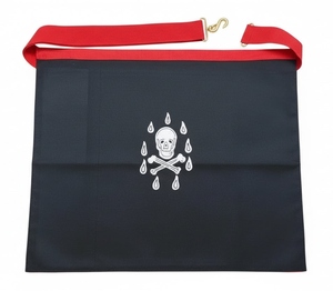 Master Apron MB Square & Compasses AASR Scotish Rite Apron Professional Machine Embroidery Lace Safety Pin Premium - Product Image 2