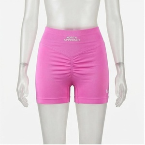 Shorts de Yoga North Approach de Cintura Alta con Efecto Push-Up, Color Rosa Sólido, Ropa Deportiva sin Costuras para Mujer - Product Image 1