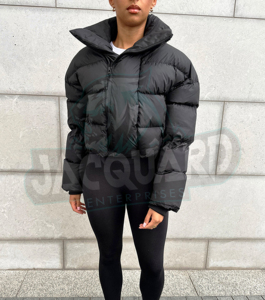 Chaqueta de Forro Polar para Mujer, Cuello Alto, Estilo Jacquard, Manga Larga, Secado Rápido, Ecológica y Transpirable para Invierno - Product Image 6