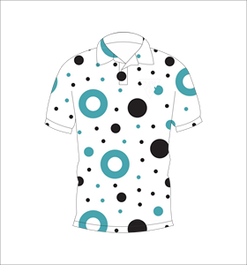 Camisa Polo Blanca Personalizada con Patrón de Círculos Negros y Verde Azulado, Camisa Polo de Golf Estampada Informal para Hombre, Transpirable, de Manga Corta - Product Image 4