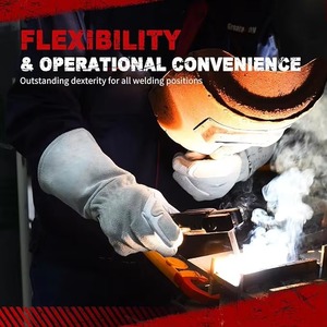 Leather Welding <b>Gloves</b> Durable Anti-Slip Breathable Flexible Heat/Fire Resistant for BBQ <b>Oven</b> Grill Fireplace Tig Mig - Product Image 2