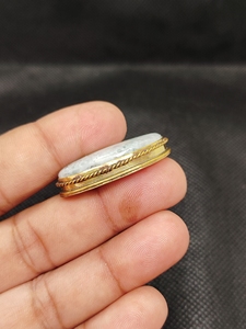 Colgante de Piedra Lunar 100% Natural con Ranura, de Alta Calidad, con Ranura de Latón, Precio al por Mayor, Lote de Colgantes de Macramé con Piedra Lunar, Cristal - Product Image 6