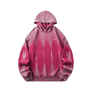 Sudadera con Capucha de Algodón Tie Dye para Hombre, Sudaderas Extra Grandes con Efecto Lavado, Ropa Urbana, OEM, ODM, Pedidos al por Mayor, Precio de Fábrica - Product Image 2