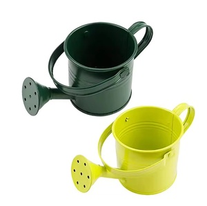 Regadera de metal de hierro con pátina verde, estilo antiguo, hecha a mano, para el hogar y jardín, soporte para flores - Product Image 4