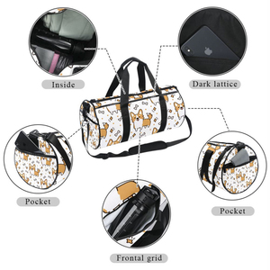 Bolsa Deportiva con Patrón Geométrico Corgi, Correa Ajustable, Cierre de Cremallera, Resistente al Agua, Poliéster, Capacidad de 20L, para Uso Deportivo Unisex - Product Image 2