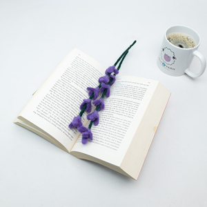 Tiges de fleurs de salvia en feutre faites à la main – Fleurs artificielles en laine violette, bouquet en vrac pour loisirs créatifs, décoration intérieure et cadeaux - Product Image 3