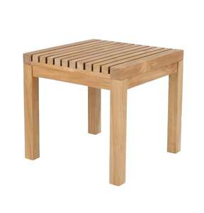 Solid Teak <b>Garden</b> Chair Wooden Outdoor <b>Stool</b> Side Seat Waterproof Eco-Friendly Durable - Product Image 2