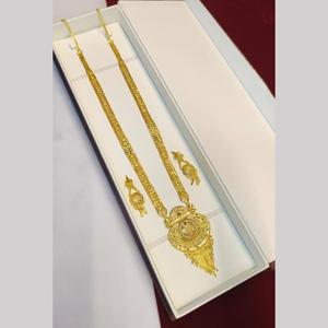 Conjunto de Collar Largo de Diseño Royal Forming, Joyería Fina para Novia con Circones y Patrón de Paz para Boda y Compromiso - Product Image 1