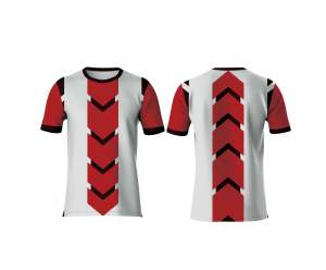 T-shirt de sport personnalisé à impression intégrale par sublimation, respirant, 100 % polyester, pour usage décontracté, fitness et vêtements d'équipe - Product Image 1