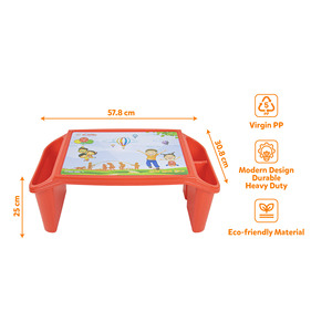 <b>Plastic</b> Square Kids Study <b>Table</b> Modern Multifunctional Children Learning Desk BPA Free Eco-Friendly Durable Safe Living Room - Product Image 4