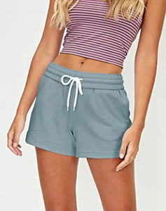 Shorts décontractés pour femmes, 100% coton, molleton, shorts de jogging, entraînement et course à pied, prix bas, shorts de sport pour femmes - Product Image 1