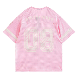 Camiseta de baloncesto de malla con cuello en V, manga corta, bordado con el número 08, ajuste holgado, unisex, para adultos, transpirable, deportiva - Product Image 6