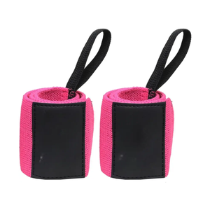 Bandes de poignet élastiques réglables personnalisables de haute qualité et durables pour adultes, pour la musculation, le fitness, la force athlétique et les entraînements de levage de poids - Product Image 1