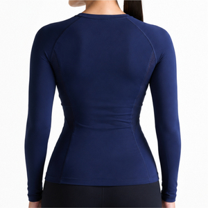 Quick Dry Women Compression Shirts Long Sleeve Running Fitness Breathable Anti-UV SEAMED Athletic Workout Yoga <b>Tops</b> Spandex - Product Image 2