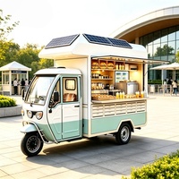 Chariot alimentaire avec machine commerciale à frites, trancheuse et friteuse continue pour la production