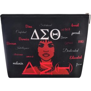 Borse per Cosmetici DST Stile 3-Nero, Regalo per Confraternite Greche, Accessori per Sorelle e Amiche - Product Image 1