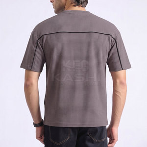 Camiseta de Lona Lavada de Alta Calidad para Hombre, Estilo Urbano, Hombros Caídos, Ajuste Holgado, Diseño Casual, Transpirable, para Entrenamiento y Uso Activo - Product Image 2