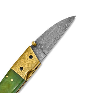 Handmade Damascus Steel Folding Pocket Knife Durable Outdoor Utility <b>Tool</b> <b>Camping</b> Hiking Fishing Travel Everyday Use - Product Image 6