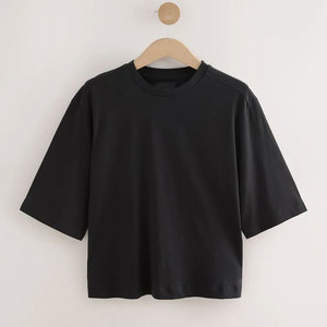 T-shirt ample pour femme de haute qualité, coupe décontractée, en toile 100% coton respirant, logo personnalisé - Product Image 1