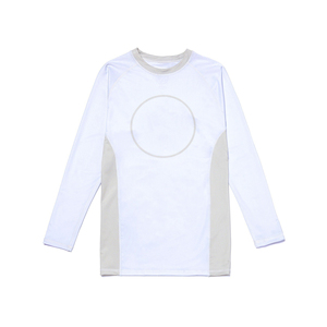 T-shirt de compression à manches longues pour homme, noir et turquoise, à séchage rapide, pour entraînement MMA, style ajusté, adulte - Product Image 6